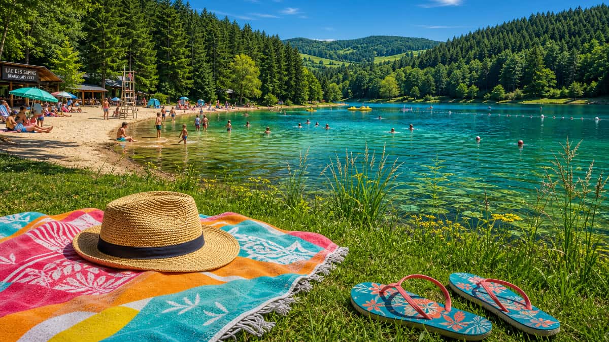Journée au lac des Sapins : plage et baignade biologique