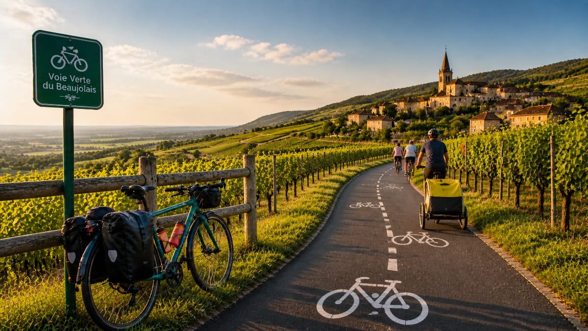 Balades sur la voie verte du Beaujolais depuis la Saône