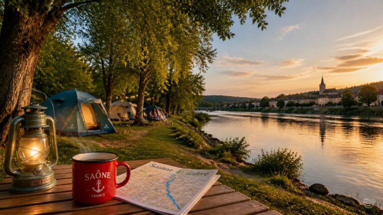 Camper en bord de rivière les bons spots d’été près de la Saône