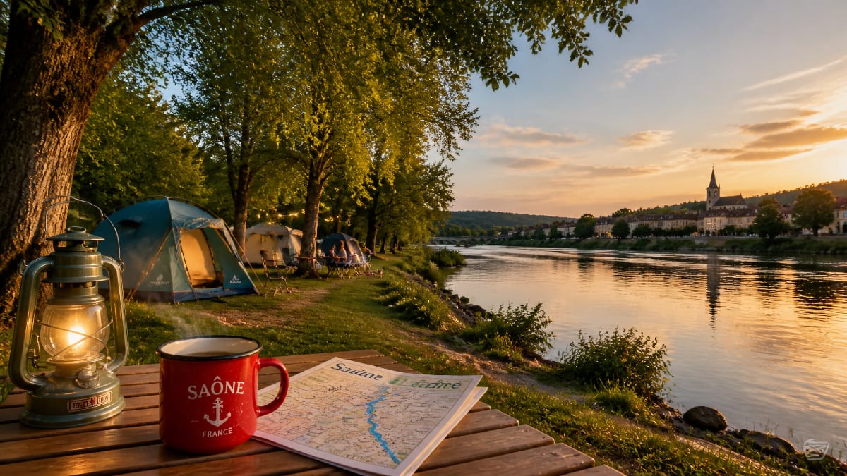 Camper en bord de rivière les bons spots d’été près de la Saône