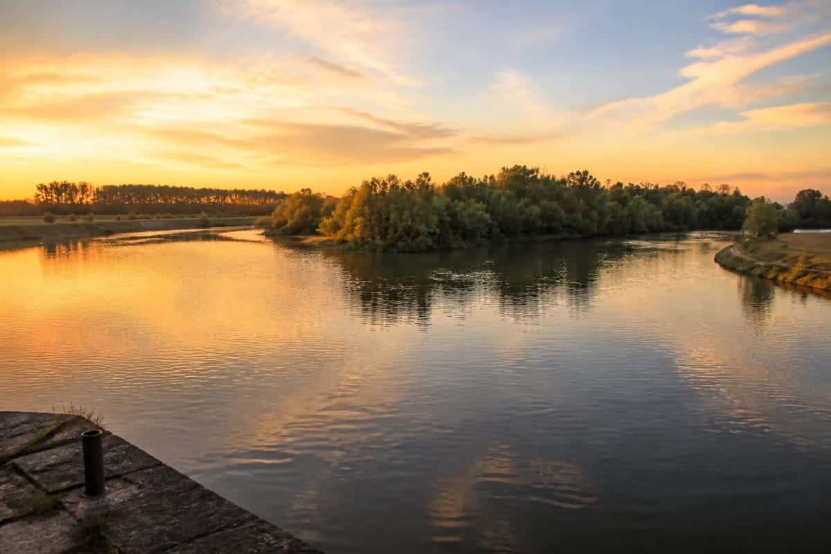 Confluence de la Saône et du Doubs à Verdun-sur-le-Doubs