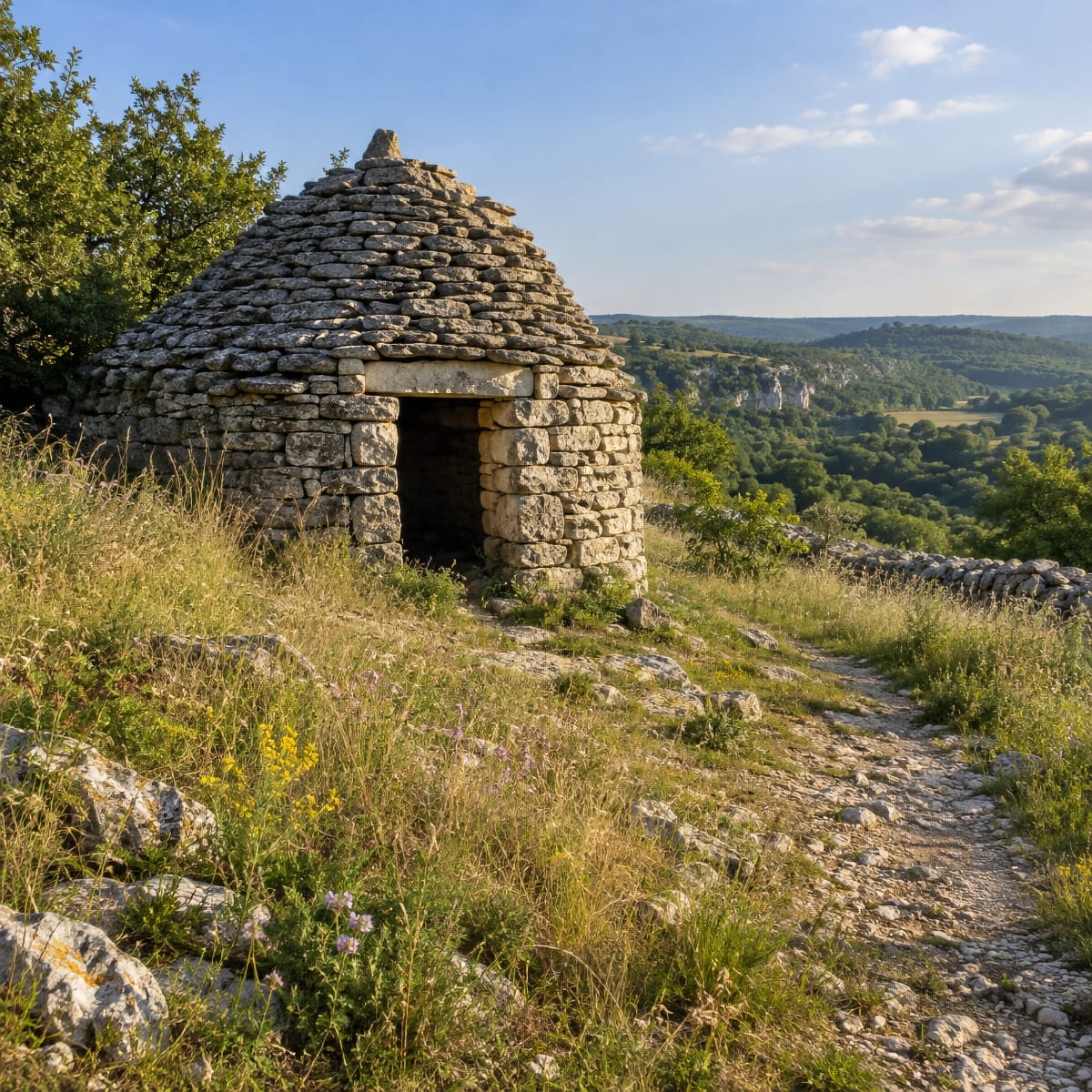 Caborde en pierre sèche sur le sentier des Lavières près de Champlitte