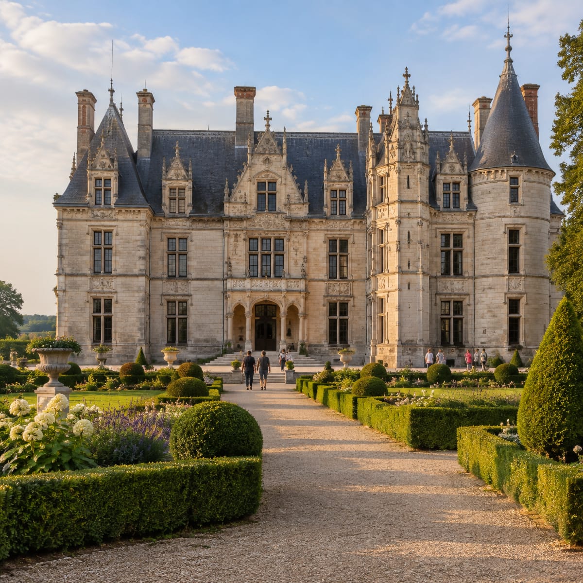 Façade Renaissance du château de Champlitte vue depuis les jardins