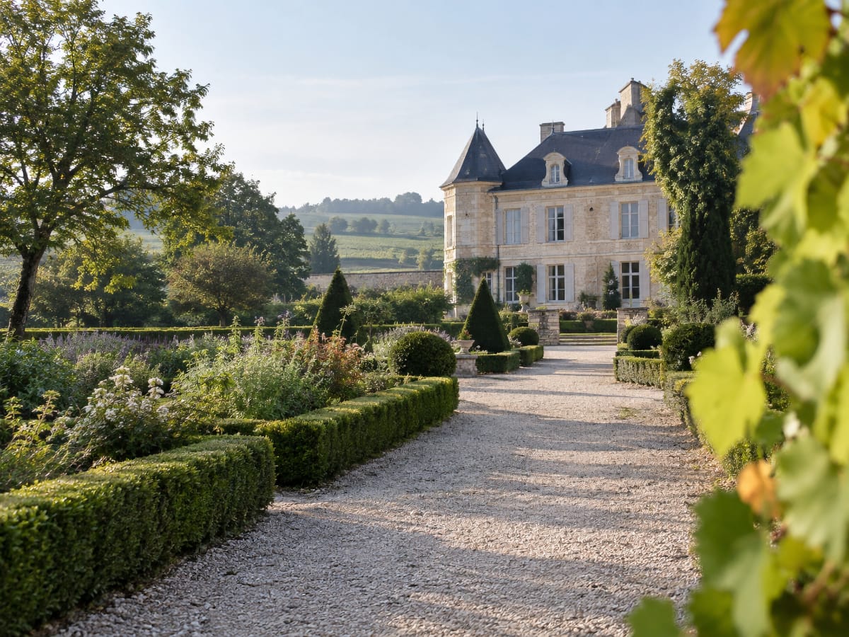 Jardins à la française du Château de La Chaize à Odenas