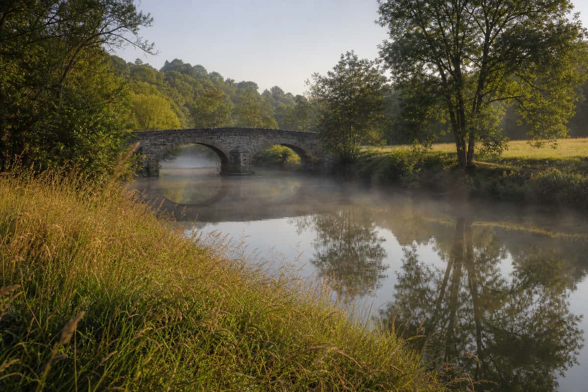 Pont des Bénédictins à Faverney au bord de la Lanterne