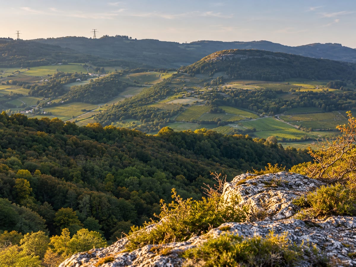 Panorama depuis le belvédère de Saint-Pierre à Lugny, dans le Haut-Mâconnais